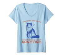 Femme I'm Not in A Bad Mood Everyone is Just Annoying T-Shirt avec Col en V