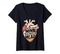 Femme I'm Not Just A Mind I'm A Piece of Meat Mindset - T-Shirt avec Col en V