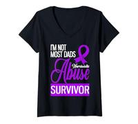 Femme I'm Not Most Dads I'm A Narcissitic Abuse Survivor T-Shirt avec Col en V