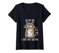 Femme I'm Not Shy I Just Don't Like You T-Shirt avec Col en V