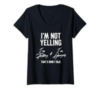 Femme I'm Not Yelling, I'm Fasting & I'm Hangry - That's How I T-Shirt avec Col en V