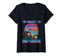 Femme I'm Ready to Crush 3rd Grade Monster Truck Back to School T-Shirt avec Col en V