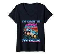 Femme I'm Ready to Crush 7th Grade Monster Truck Back to School T-Shirt avec Col en V