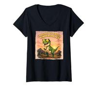 Femme I'm Ready to Crush Kindergarten Dinosaur Boy First Day Kid T-Shirt avec Col en V