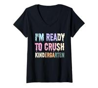 Femme I'm Ready to Crush Kindergarten Funny Rack To School T-Shirt avec Col en V