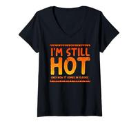 Femme I'm Still Hot Now IT Just Comes in Flashes Ménopause Meme T-Shirt avec Col en V