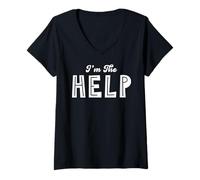 Femme I'm The Help Friend Bestie If Lost Drunk Bachelorette Party T-Shirt avec Col en V