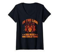 Femme I'm The Lion You Could Tame T-Shirt avec Col en V