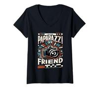 Femme I'm The Paparazzi Friend Mémoires d'amitié ||- T-Shirt avec Col en V