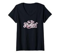 Femme I'm The Pretty One Citation Amusante T-Shirt avec Col en V