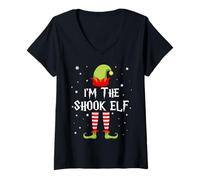 Femme I'm The Shook Elf Kit de Noël Amusant Assorti T-Shirt avec Col en V
