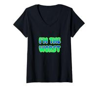Femme I'm The Worst T-Shirt avec Col en V