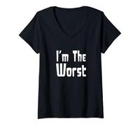 Femme I'm The Worst T-Shirt avec Col en V