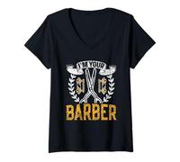 Femme I'm Your Barber Barbershop Barber Hobby Job T-Shirt avec Col en V