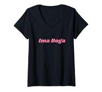 Femme Ima Boga T-Shirt avec Col en V