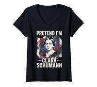 Femme Imagine Que Je suis Clara Schumann T-Shirt avec Col en V