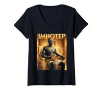 Femme Imhotep Genuis Égypte Ancienne kémétique Africaine T-Shirt avec Col en V