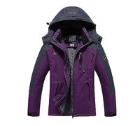 Femme Imperméable Militaire Combat Veste Soft Shell Polaire Tactiques Blousons avec Multi-Poches Capuche Amovible Veste Imperméable Coupe-Vent Voyage Décontracté Respirant Manteau Parka