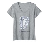 Femme Impression Bleue d'architecte de Terrain de Golf - Cadeau Amusant pour Homme de golfeurs T-Shirt avec Col en V