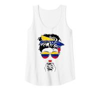 Femme Imprimé Drapeau vénézuélien Cool Coffee Mommy Girl Tante Venezuela Débardeur