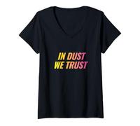 Femme in Dust We Trust Rave Music Festival Party Vibe T-Shirt avec Col en V