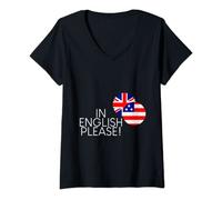 Femme In English Please! --- T-Shirt avec Col en V