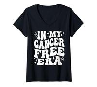 Femme In My Cancer Free Era - Cancer Survivor Remission T-Shirt avec Col en V