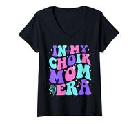 Femme in My Choir Mom Era T-Shirt avec Col en V