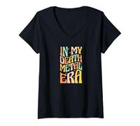 Femme in My Death Metal Era | Musique | Fête | T-Shirt avec Col en V