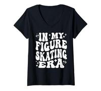Femme in My Figure Skating Era Ice Rink Figure Skater Pride T-Shirt avec Col en V