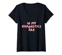 Femme in My Gymnastics Era Tumbling Rhythmic Dancing Funny Gymnast T-Shirt avec Col en V