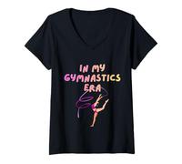 Femme in My Gymnastics Era Tumbling Rhythmic Dancing Funny Gymnast T-Shirt avec Col en V
