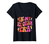 Femme in My Ice Cream Era Summer Lover Party Day Kids Men Women T-Shirt avec Col en V
