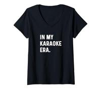 Femme in My Karaoke Era - Sing Singer Singing Fun Choir Song T-Shirt avec Col en V