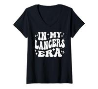 Femme in My Lancers Era, School Spirit, Sports Team Fan T-Shirt avec Col en V