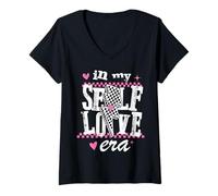 Femme in My Self Love Era Positive Affirmation Aesthetic T-Shirt avec Col en V