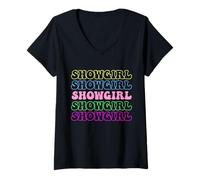 Femme in My Show Girl Era Women Girls T-Shirt avec Col en V