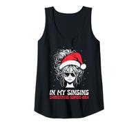 Femme in My Singing Christmas Songs Era - Cute Groovy Xmas Débardeur