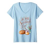 Femme In My Sourdough Era Jeu de mots amusant dans ma pâtisserie T-Shirt avec Col en V