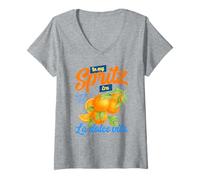 Femme in My Spritz Era. Italia Vintage Aperitivo Cocktail T-Shirt avec Col en V