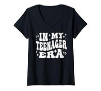 Femme in My Teenager Era, Teen Life, Teenage Years T-Shirt avec Col en V