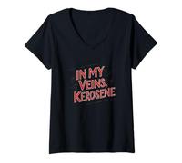 Femme in My Veins, Kerosene for a Bold and Hot Look T-Shirt avec Col en V
