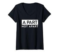 Femme Inclusion Diversité Besoins spéciaux Sensibilisation à la santé mentale T-Shirt avec Col en V