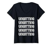 Femme Inconscient T-Shirt avec Col en V