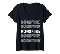 Femme Incorruptible T-Shirt avec Col en V