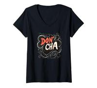 Femme Incroyable Discours de Don Cha pour Adultes et Enfants T-Shirt avec Col en V