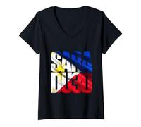 Femme Inday Sara 2028 Philippines PDP Laban Parti Politique PH T-Shirt avec Col en V