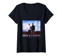 Femme Indie Folk Duo Kings of Convenience par Andy Willsher T-Shirt avec Col en V