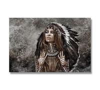 Femme indienne affiche fille mur Art toile peinture affiches et impressions photos murales pour salon décor à la maison murale 80x110 cm sans cadre