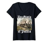 Femme Infanterie de Ligne prussienne | Frédéric Le Grand Soldats T-Shirt avec Col en V